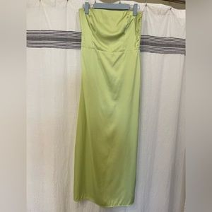 Abercrombie strapless satin maxi dress